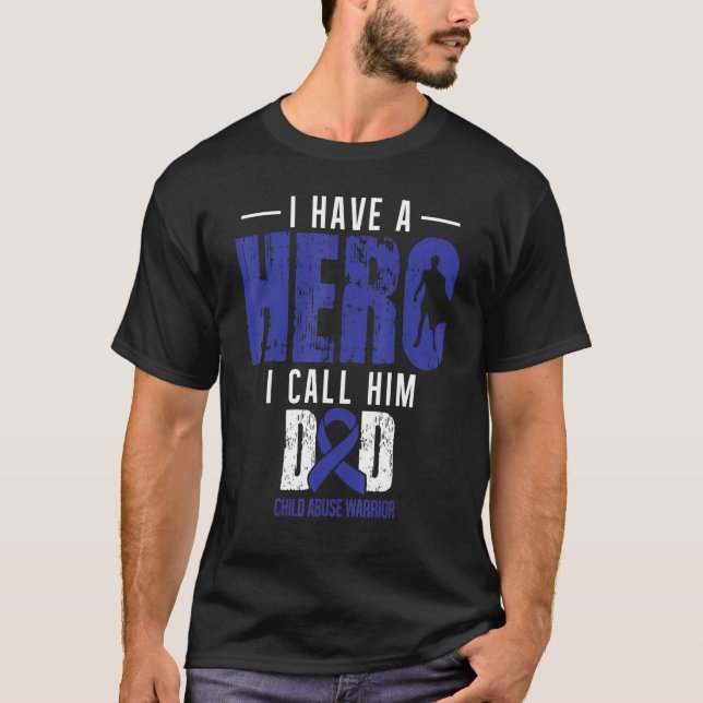 Call Him Dad Child Abuse Awareness Supporter Ribbo T-Shirt (Front)