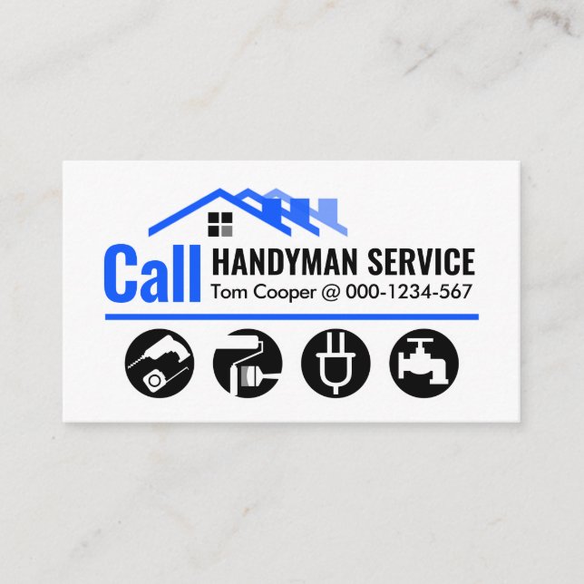 Call Home Handyman Service Business Card (Front)