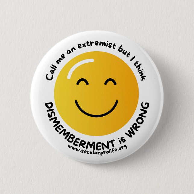 call me an extremist 6 cm round badge (Front)
