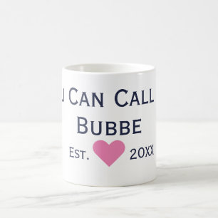 Call Me Bubbe Navy & Pink Coffee Mug