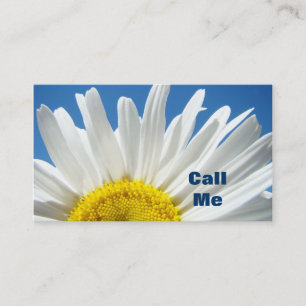 Call Me Business Cards custom Daisy Flowers