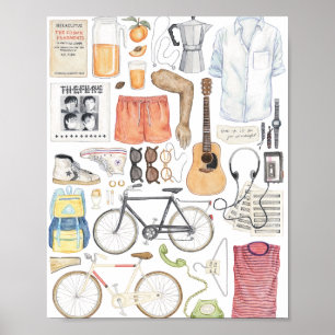 Call Me By Your Name Minimal Illustration Painting Poster