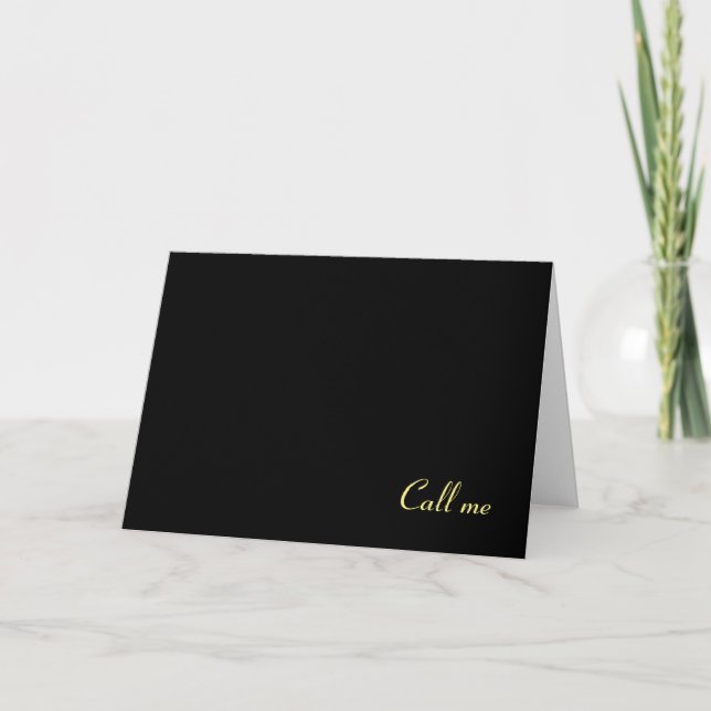 Call me card (Front)