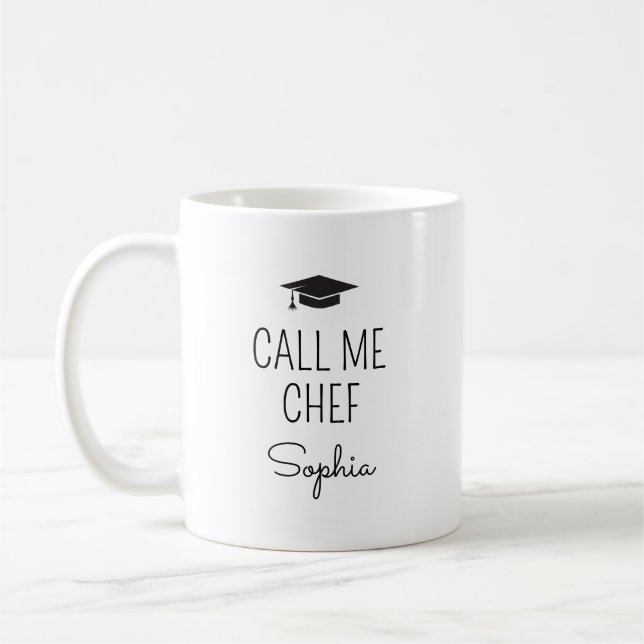 Call Me Chef Personalised Name Coffee Mug (Left)
