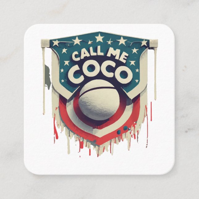 Call Me Coco Call Me Champion Square Business Card (Front)