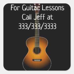Call Me For Guitar Lessons Promotional Stickers