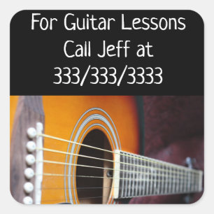 Call Me For Guitar Lessons Promotional Stickers