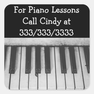 Call Me For Piano Lessons Promotional Stickers