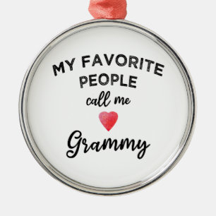 Call Me GRAMMY Classic Affectionate Grandmother Metal Tree Decoration