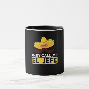 Call Me Jefe Funny Mexican Chef Cook Boss Gift Mug