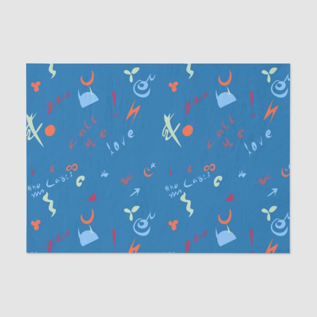 "Call Me Love" Pattern Tissue Paper (Front)