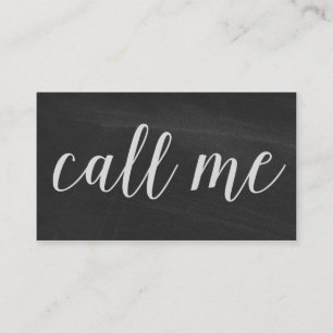 Call Me Modern Chalkboard Business Cards