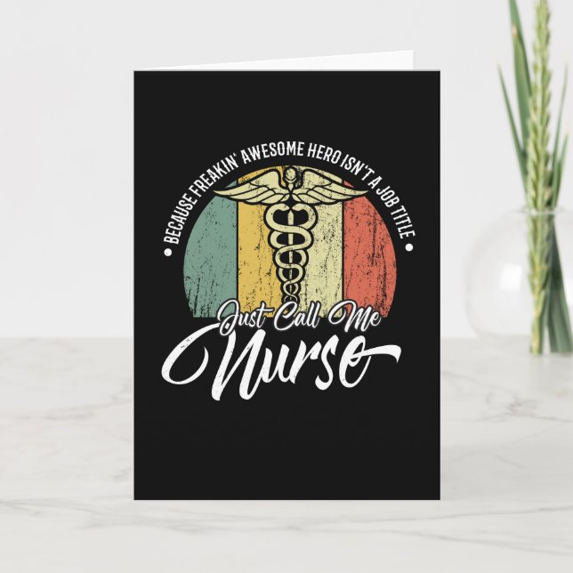 Call Me Nurse because Superhero isn't a Job Title Card (Front)