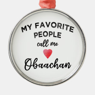 Call Me OBAACHAN Japanese Grandmother Affectionate Metal Tree Decoration