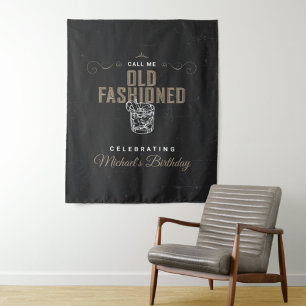 Call Me Old Fashioned Birthday Party Backdrop Tapestry