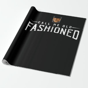 Call Me Old Fashioned Whiskey Wrapping Paper