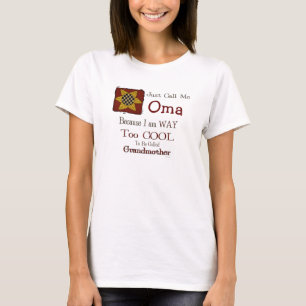 Call Me Oma Cool Grandma T-shirt Prim Sunflower