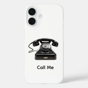 Call Me Vintage Rotary Dial Telephone Custom iPhone 16 Case