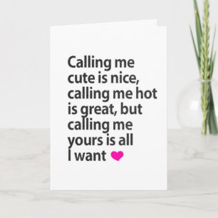 **CALL ME YOURS** LOVE CARD