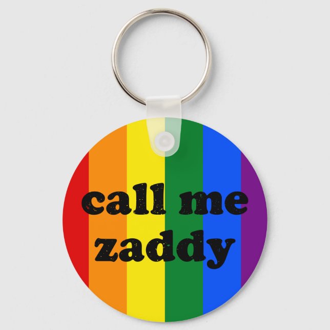 Call Me Zaddy Key Ring (Front)