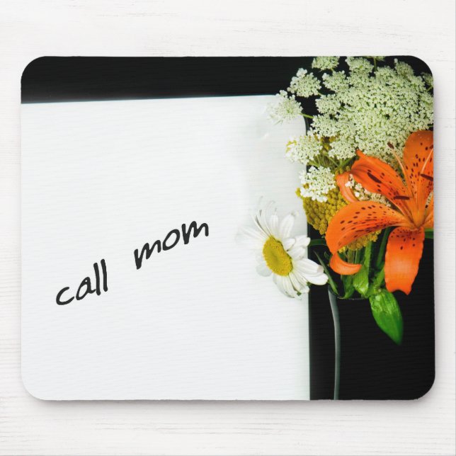 Call Mom Reminder on White Board Mouse Mat (Front)