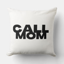 Call Mum Dorm Room Throw Pillow