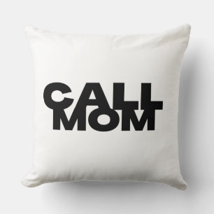 Call Mum Dorm Room Throw Pillow