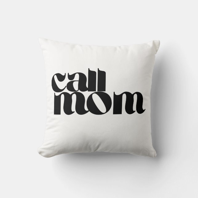 Call Mum Dorm Throw Pillow (Front)