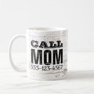 Call Mum Phone Number Coffee Mug