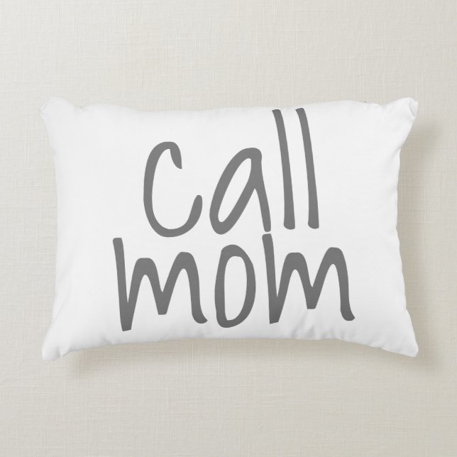 Call Mum Text Mum Throw Pillow (Front)