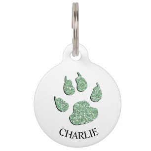 Call my Mum - Green Alert Dog Tag Message