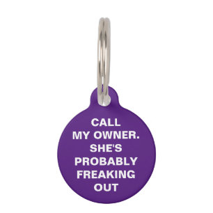 "CALL MY OWNER" PET TAG