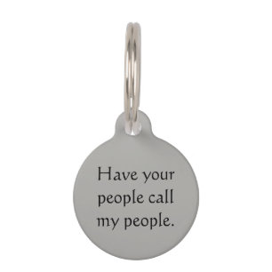 Call My People Pet Name Tag