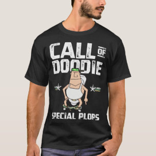 Call of Doodie Special Plops Funny Nerd Gamer Duty T-Shirt