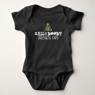 Call of Doody Brown Ops Gamer Baby Bodysuit