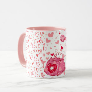 Call of Love Heart Happy Valentine's Day Mug