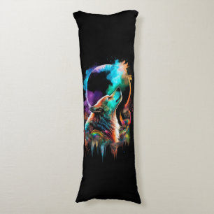 Call of the Wilderness - Rainbow Wolf Body Pillow