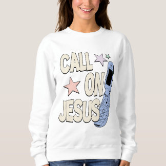 Call on Jesus – Retro Faith Design Sweatshirt