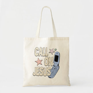 Call on Jesus – Retro Faith Design Tote Bag