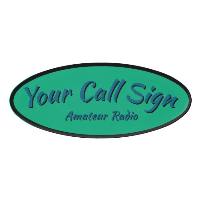 Call Sign Name Badge (Front)