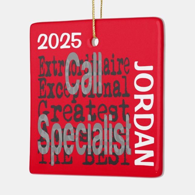 Call Specialist Extraordinaire CUSTOM Ceramic Ornament (Left)