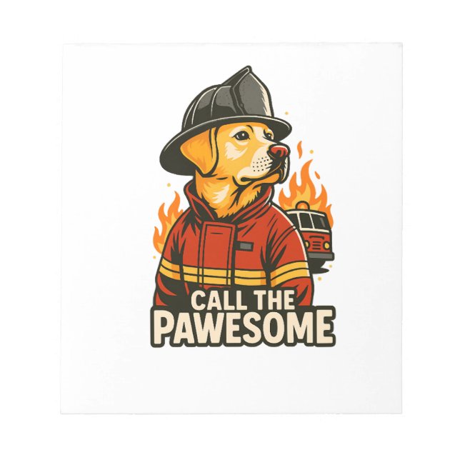 Call the Pawesome Pet Humour Notepad (Front)