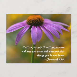 Call to Me and I will answer you and tell you grea Postcard