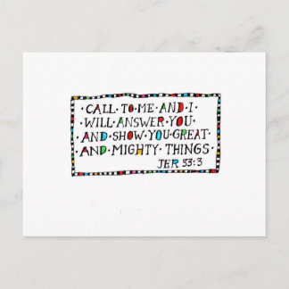 Call To Me Postcard
