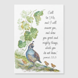 Call to Me Scripture Inspiration California Quail