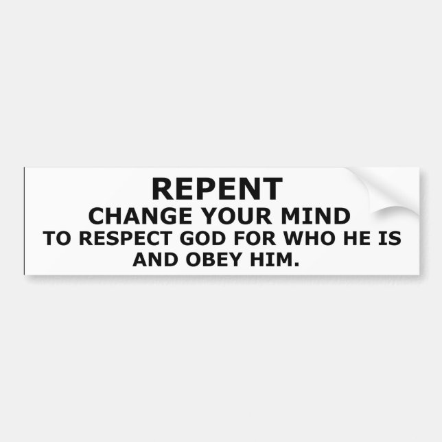 Call to Repentance - Christian Bumper Sticker (Front)