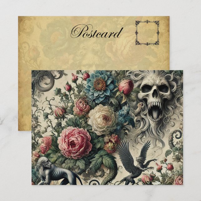 Call to the Night Gallery – Gothic Victorian Holiday Postcard (Front/Back)