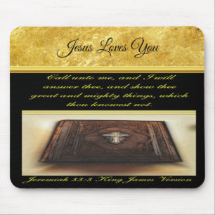 Call unto me, and I will answer thee Jeremiah 33:3 Mouse Mat