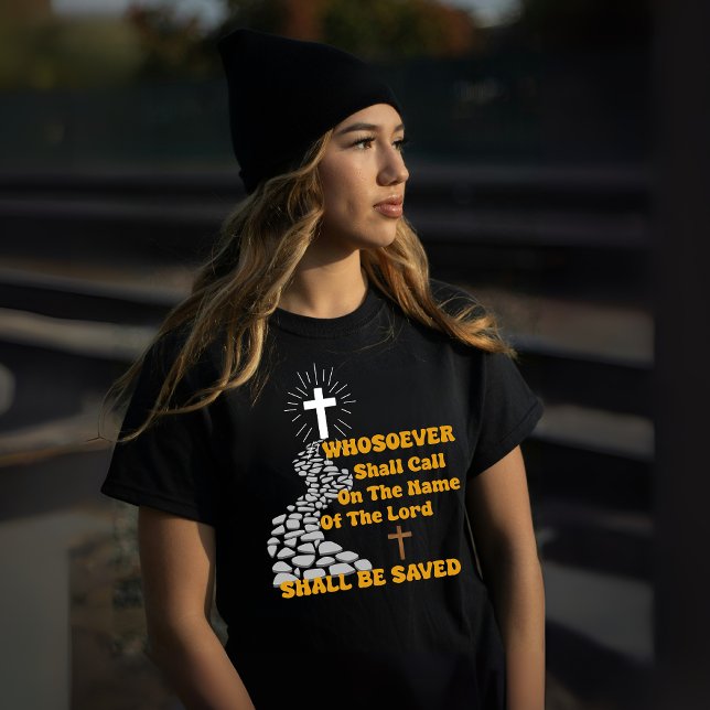 "Call Upon the Lord" Glowing Cross Christian T-Shirt (Creator Uploaded)