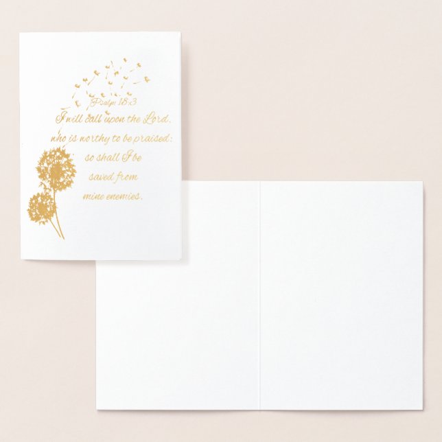 Call Upon the Lord who is Worthy Gold Foil Foil Card (Display)